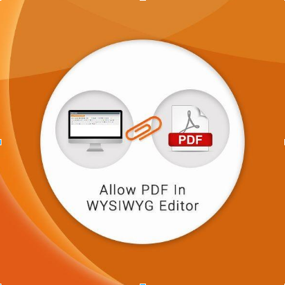 Allow PDF In WYSIWYG Editor (M1)